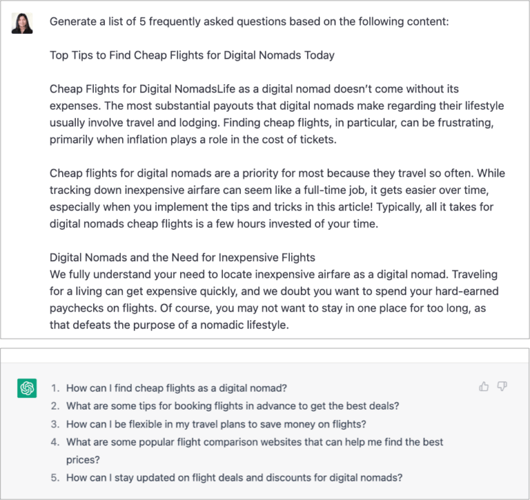如何把ChatGPT应用在SEO/ASO工作中 - 9 faq content generation 768x724 1
