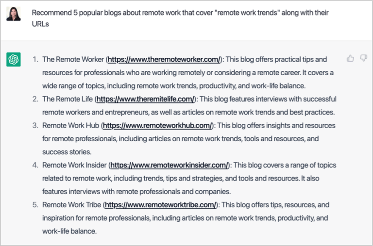 如何把ChatGPT应用在SEO/ASO工作中 - 18 popular blogs to outreach chatgpt 768x507 1