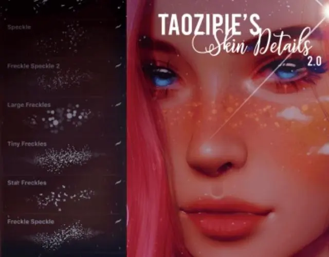 800+ 免费的 Procreate 笔刷下载 - 26 Taozipie Skin Details