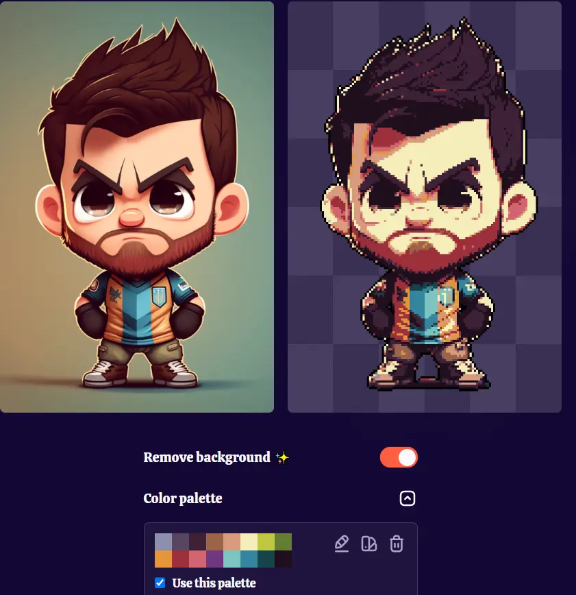 Pixelicious: 像素游戏素材转换器 - 4 colored