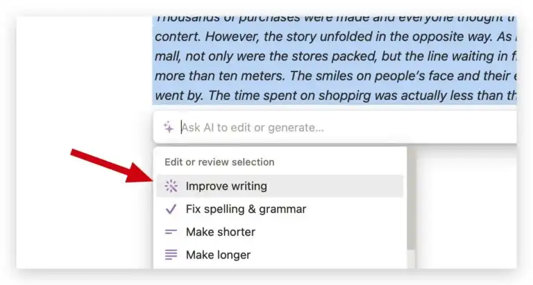 Notion AI 简介&使用快速指南 - 23 improve writing
