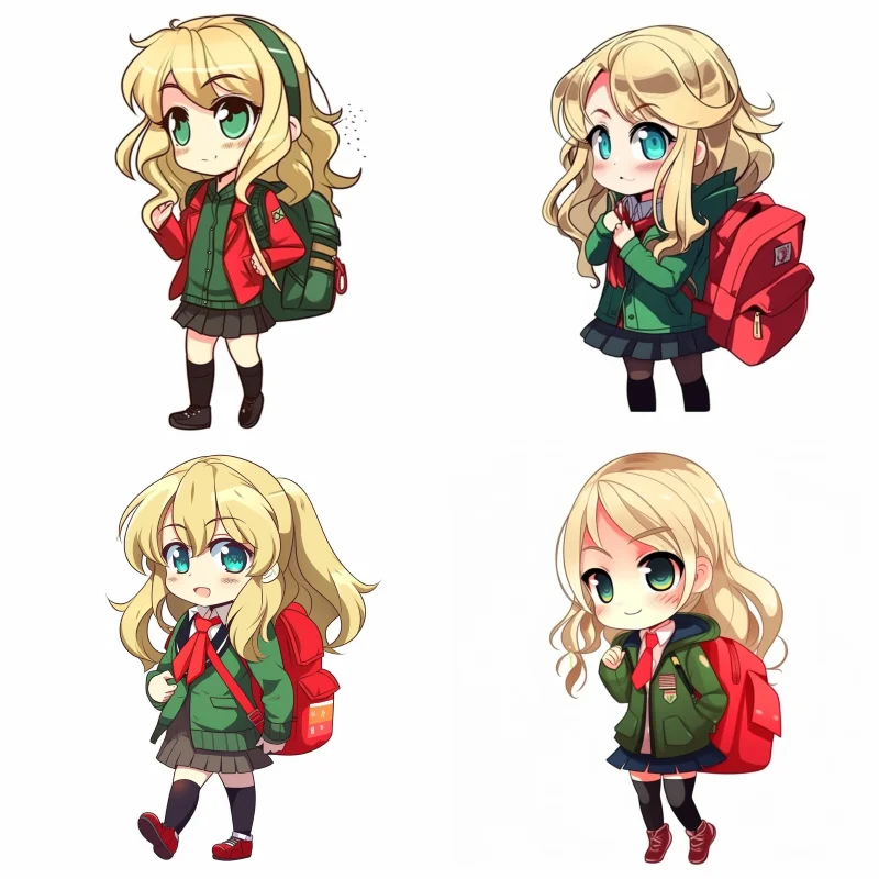 Midjourney 提示词(prompt)应该怎么写? - 18 kerry a beautiful girl blond hair wearing a green jacket with a 7a6ea472 45ff 4cf5 ab0b 5e09f50f2821