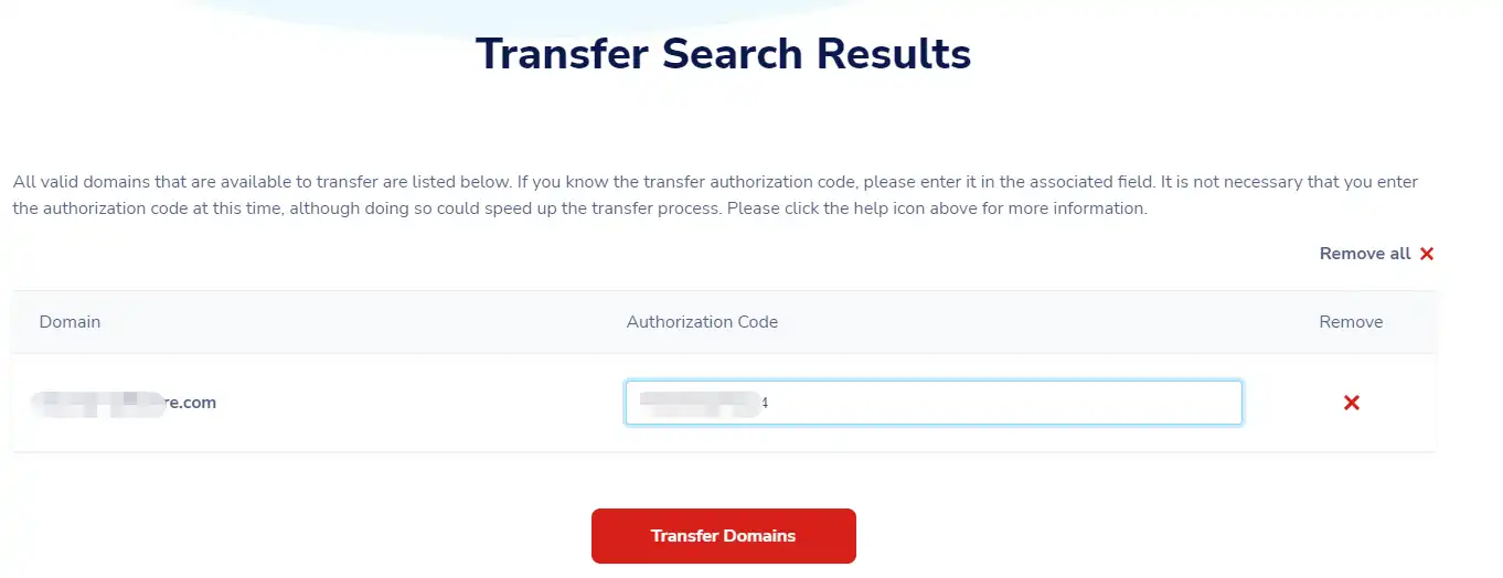 如何把域名从Namecheap转移到Namesilo - 9 namesilo input transfer code