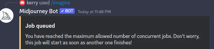 Midjourney如何取消正在进行的任务 - 4 reach the max limit