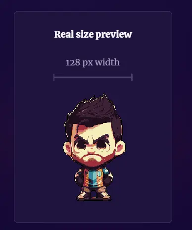 Pixelicious: 像素游戏素材转换器 - 9 real size preview