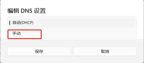 change dns to manual