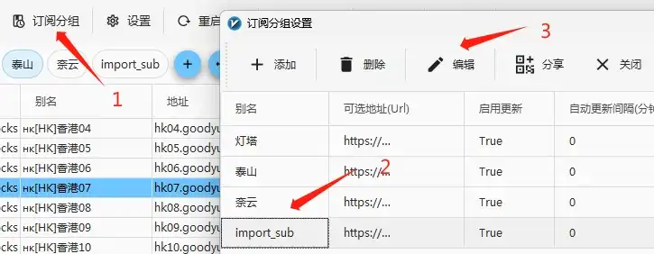 V2rayN for Windows 快速指南(下载安装及配置使用教程) - 9 edit sub name