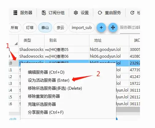 V2rayN for Windows 快速指南(下载安装及配置使用教程) - 14 set acitve server