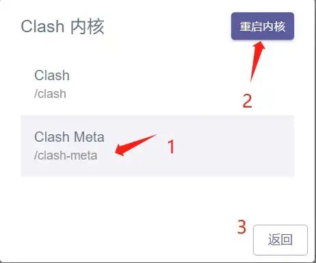 Clash Verge 快速指南(下载及配置使用教程) - 5 change clash verge core