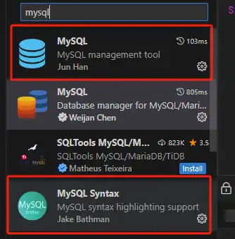 install mysql plugins