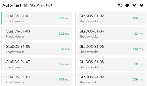 GLaDOS机场怎么样?| 免费试用,教育邮箱可以免费1年 - 7 glados clash auto fast