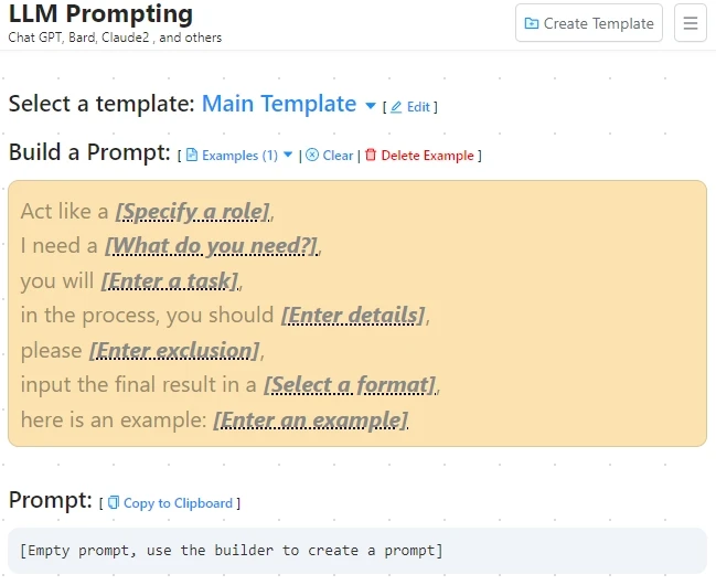 一个ChatGPT提示词的在线生成器 - GPT prompting - 2 llm prompting