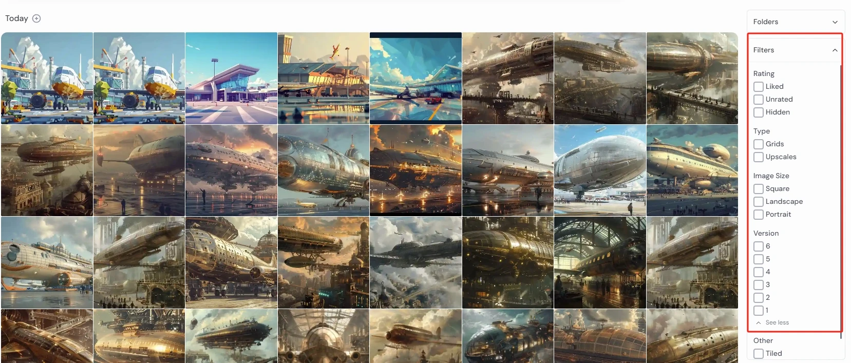 Midjourney 官方网页版抢先用 - 3 midjourney filters