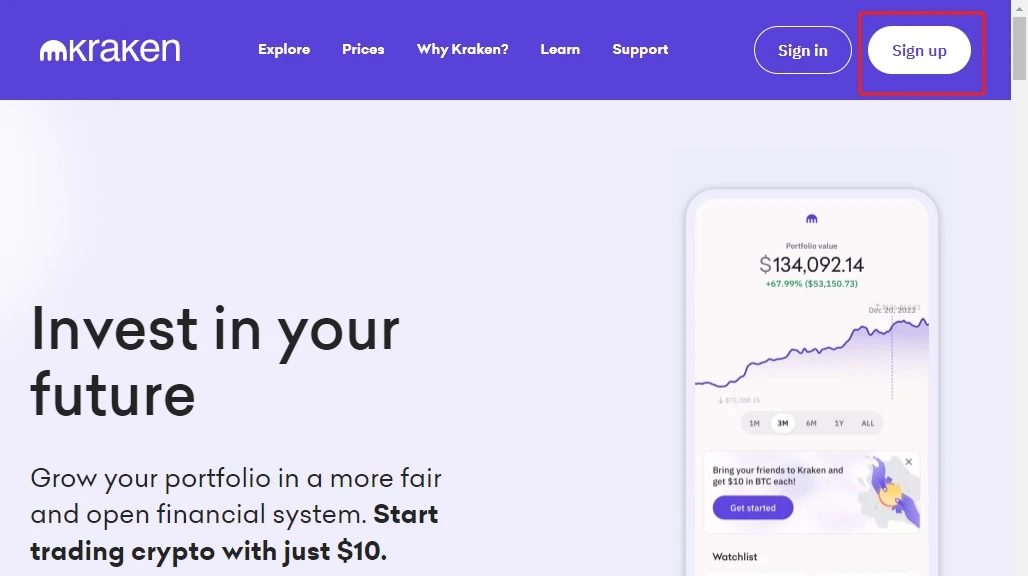Kraken 海妖注册教程,可出金法币 - 3 kraken signup step1