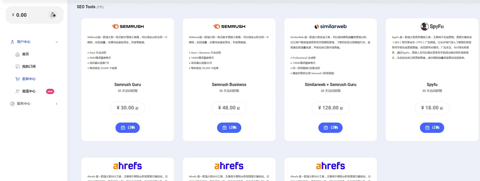 Semrush/Ahrefs 太贵了,合租吧 - 4 3ue dashboard