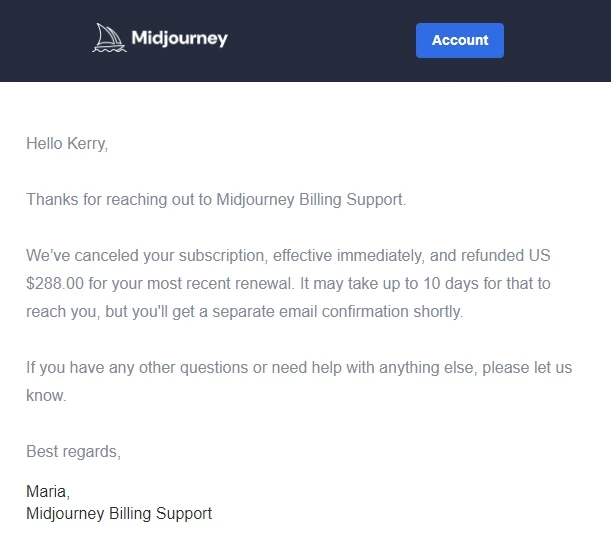 Midjourney 自动续费后怎么退款 - 3 midjourney refund