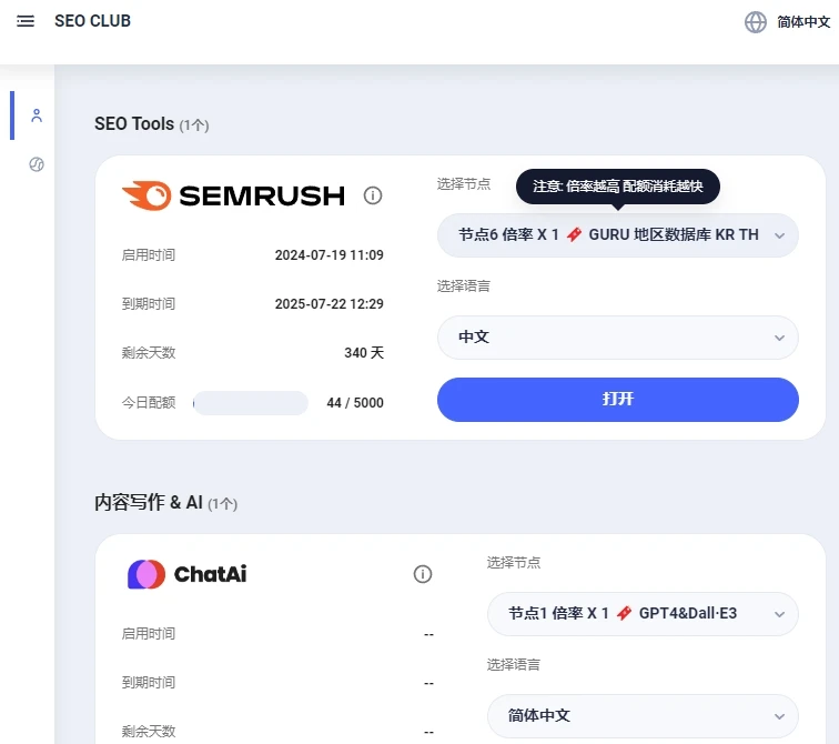 Semrush/Ahrefs 太贵了,合租吧 - 3 semrush 3yue dashboard