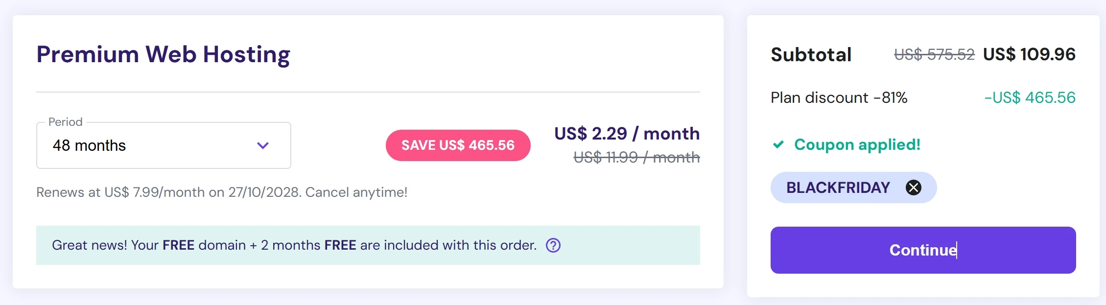 Hostinger 黑五81%折扣,¥782可以买4年 - 5 hostinger english price