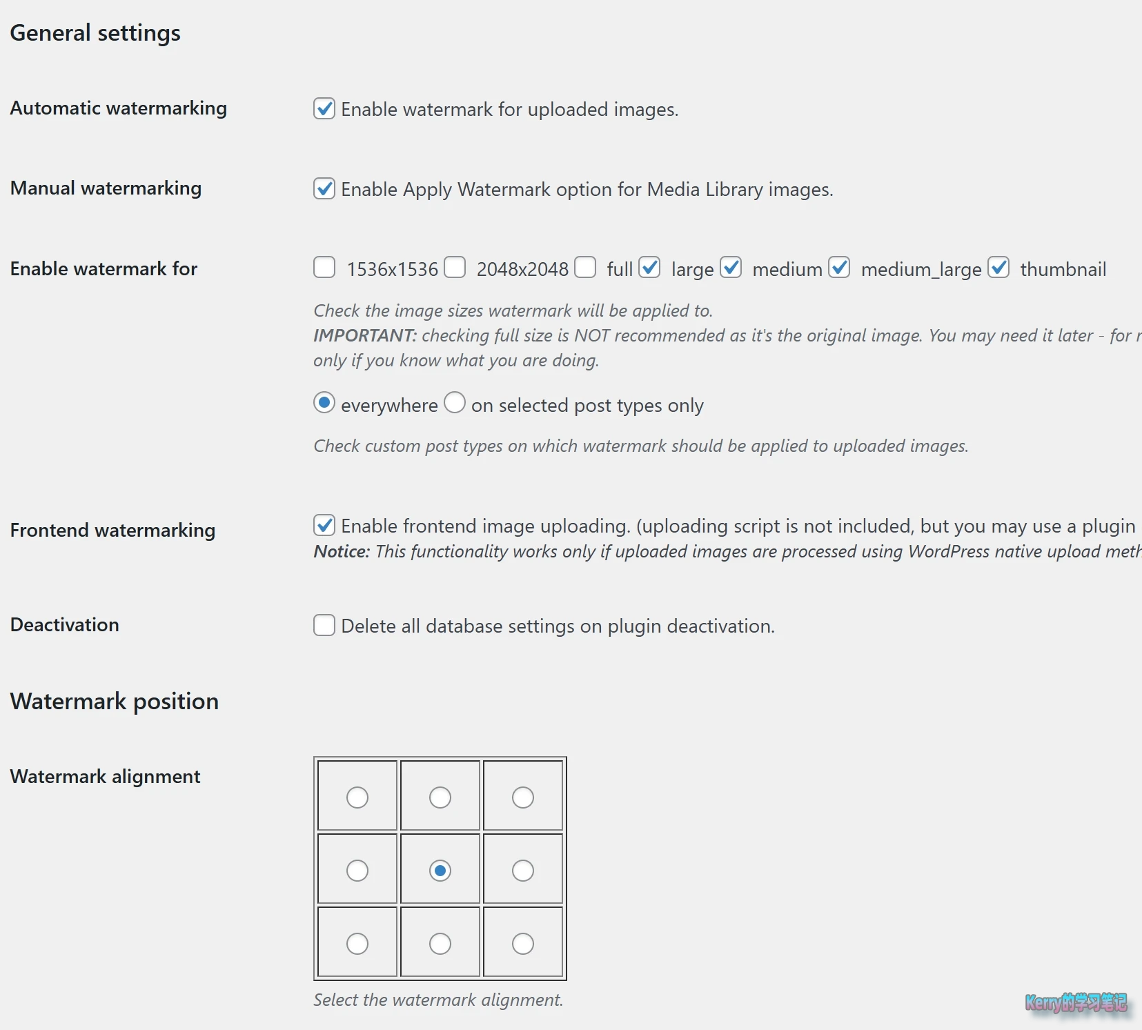 WordPress 给图片自动加水印 - 3 image watermark plugin