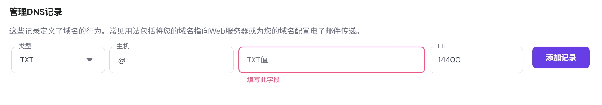 Google Search Console 教程:添加网站 - 6 add txt record
