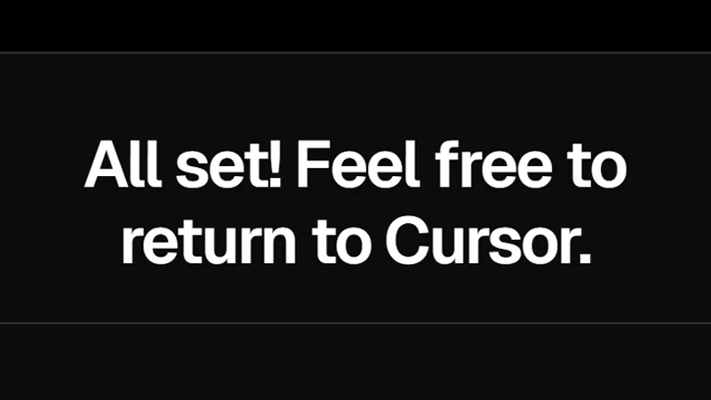 cursor cant signin